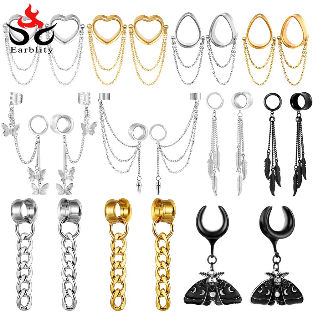 Body Jewelry Hangers - Osbourney 2 STUKS Rvs Fashion Bungelt