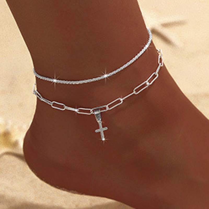 Zilveren Kleur Dubbellaags Gla - Body Jewelry Leg Chain recensie en prijs