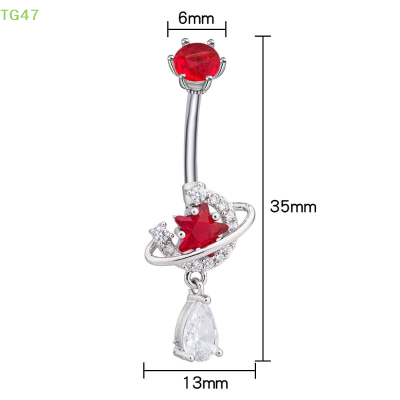 【LS】Crystal Dangle Navelringen - Body Jewelry Universe recensie en prijs