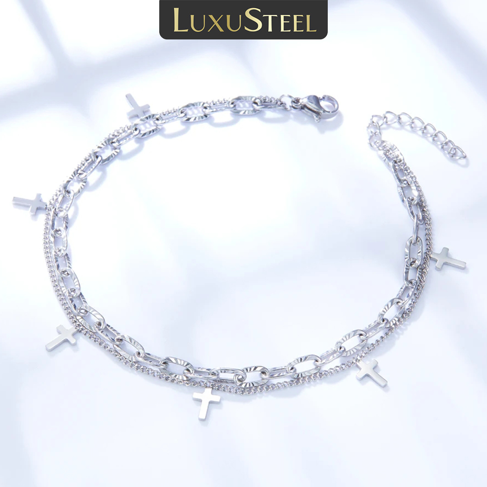 LUXUSTEEL Kruis Dubbele Voet K - Body Jewelry Leg Chain recensie en prijs