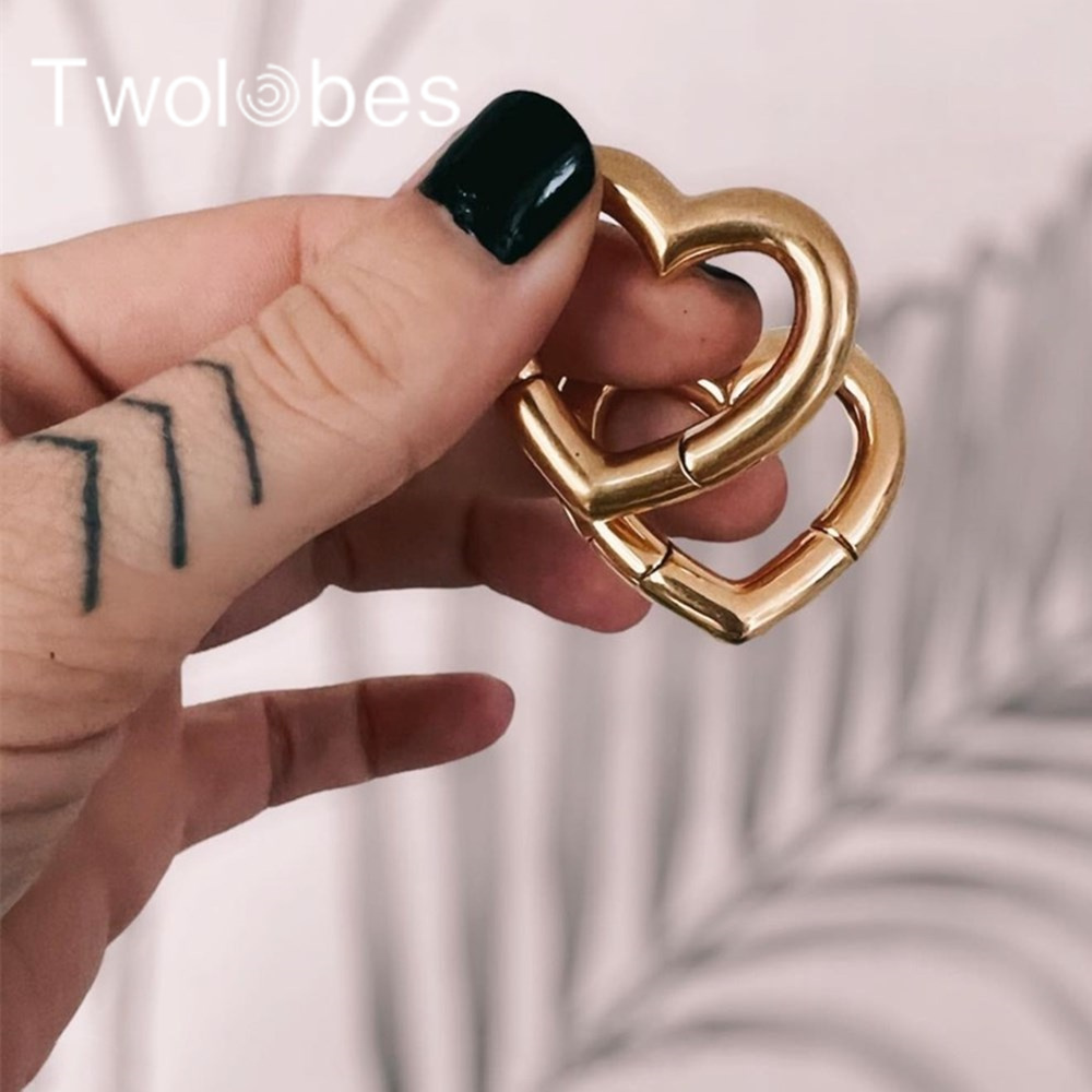 Twolobes 2 STUKS Hart 316 Rvs  - Body Jewelry Hangers recensie en prijs