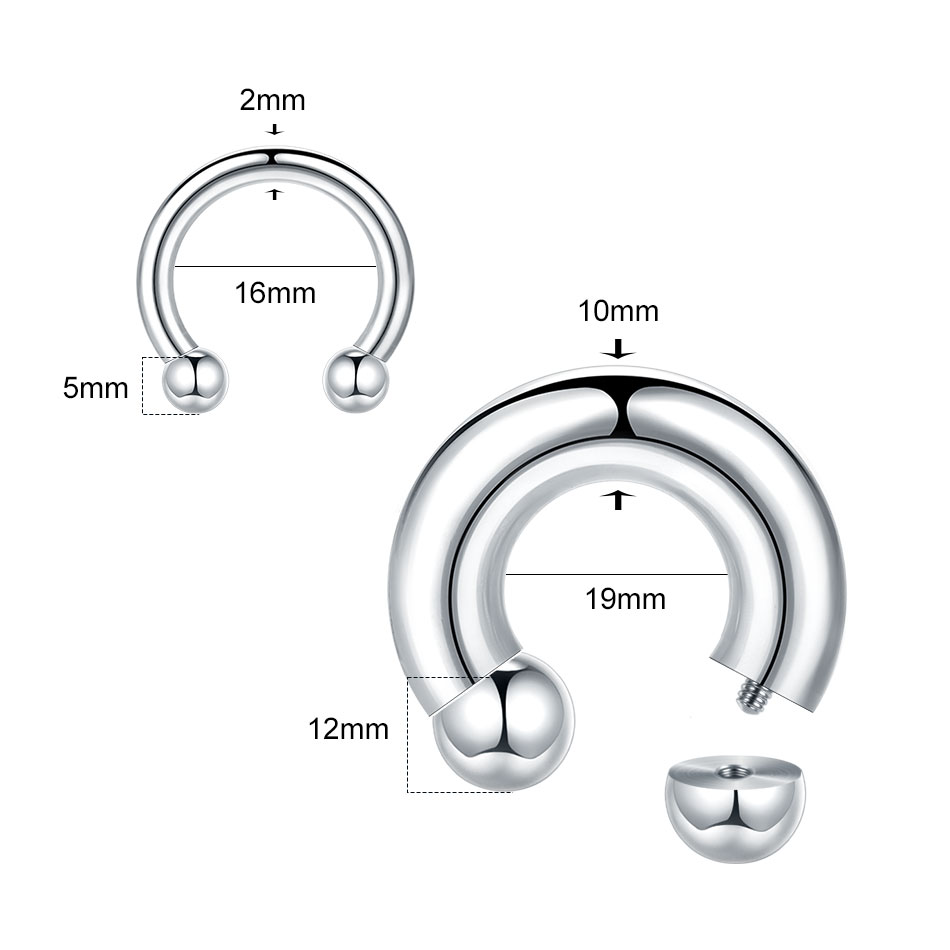 1PC 18G-00G Grote Gauge Rvs Ho - Body Jewelry Hangers recensie en prijs