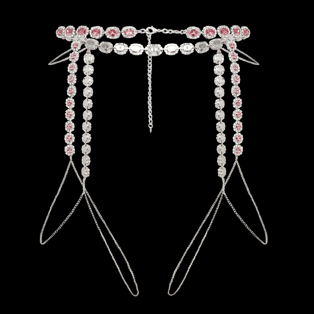 Steenfans Ronde Roze Dijkettin - Body Jewelry Leg Chain recensie en prijs