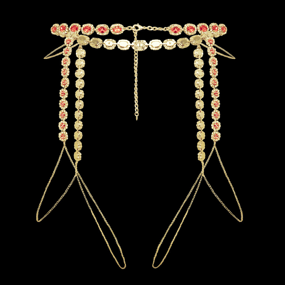 Steenfans Ronde Roze Dijkettin - Body Jewelry Leg Chain recensie en prijs